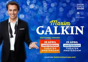 Poster concert Maxim Galkin 28 en 29 apr 2023 Theater Amstrerdam